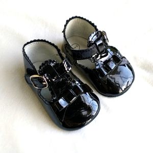 Baby Girl Black Patent lLeather Shoes